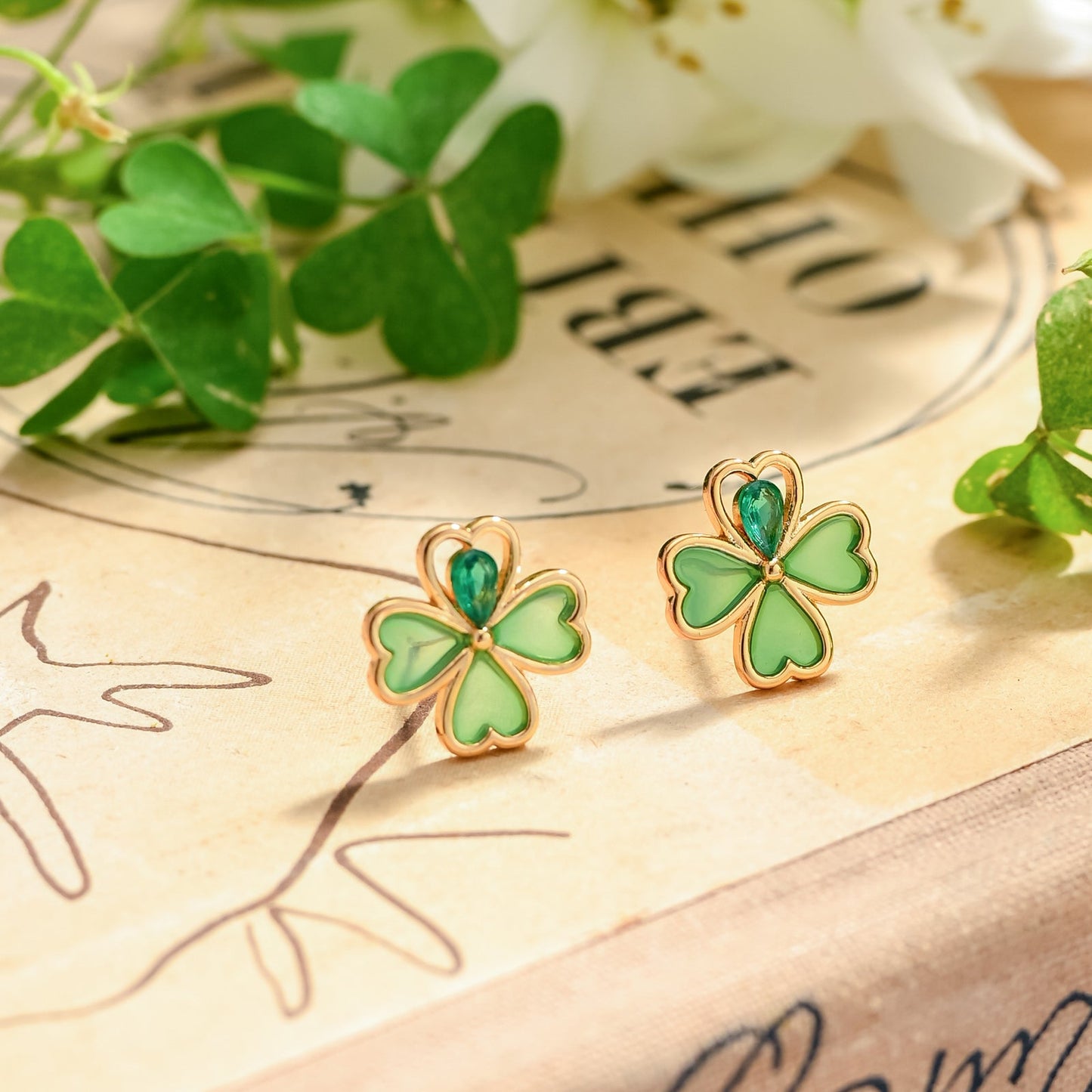 Four Leaf Clover Earrings