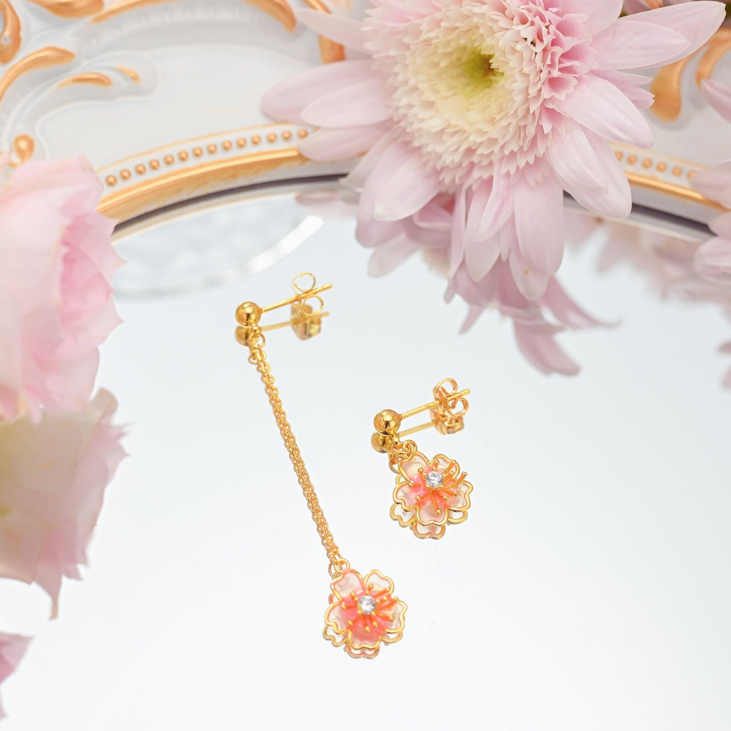 Sakura Mismatched Earrings