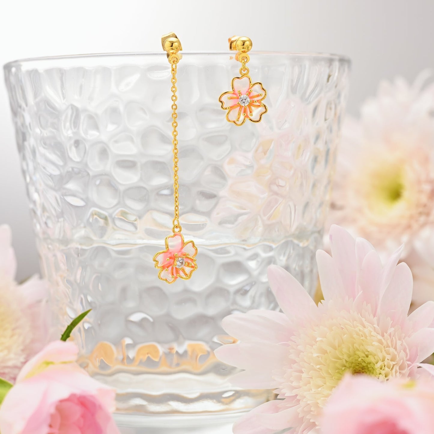 Sakura Mismatched Earrings