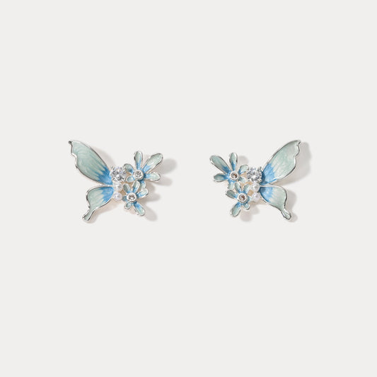 Butterfly Flower Earrings