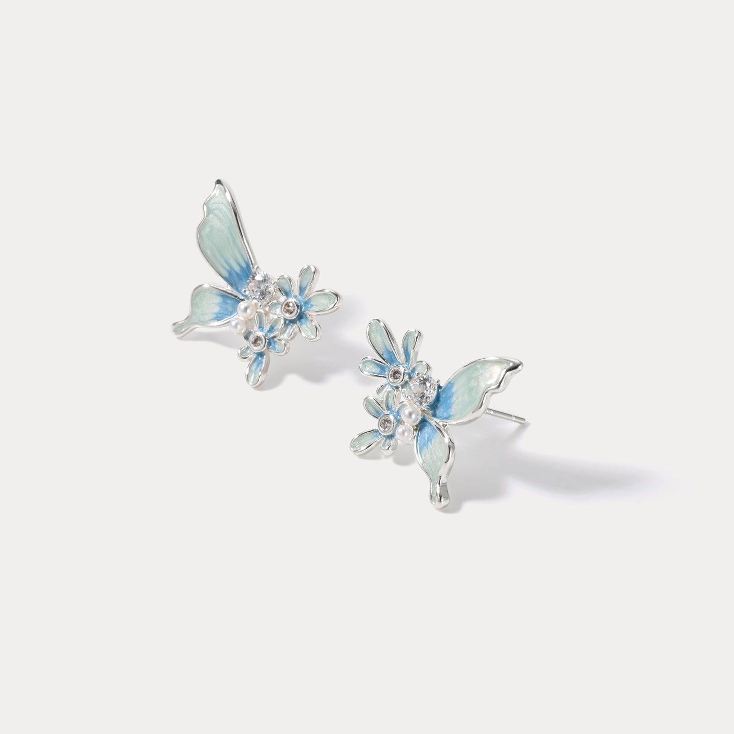 Butterfly Flower Earrings