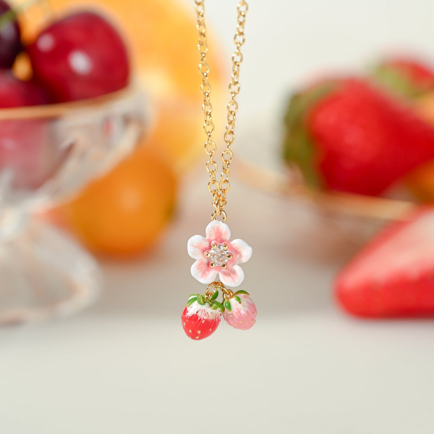 Strawberry Blossom Necklace