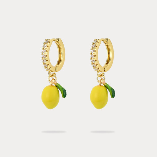 Lemon Hoop Earrings