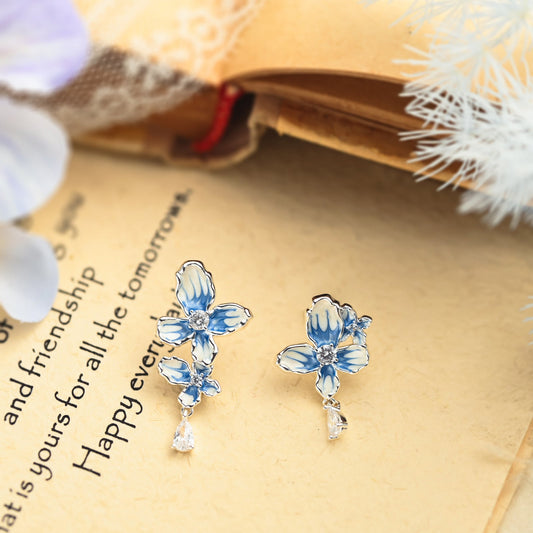 Butterfly Flower Earrings