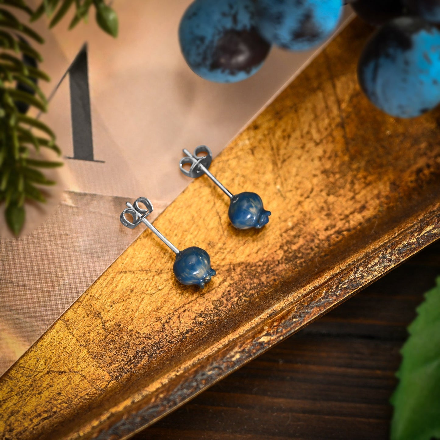 Blueberry Stud Earrings