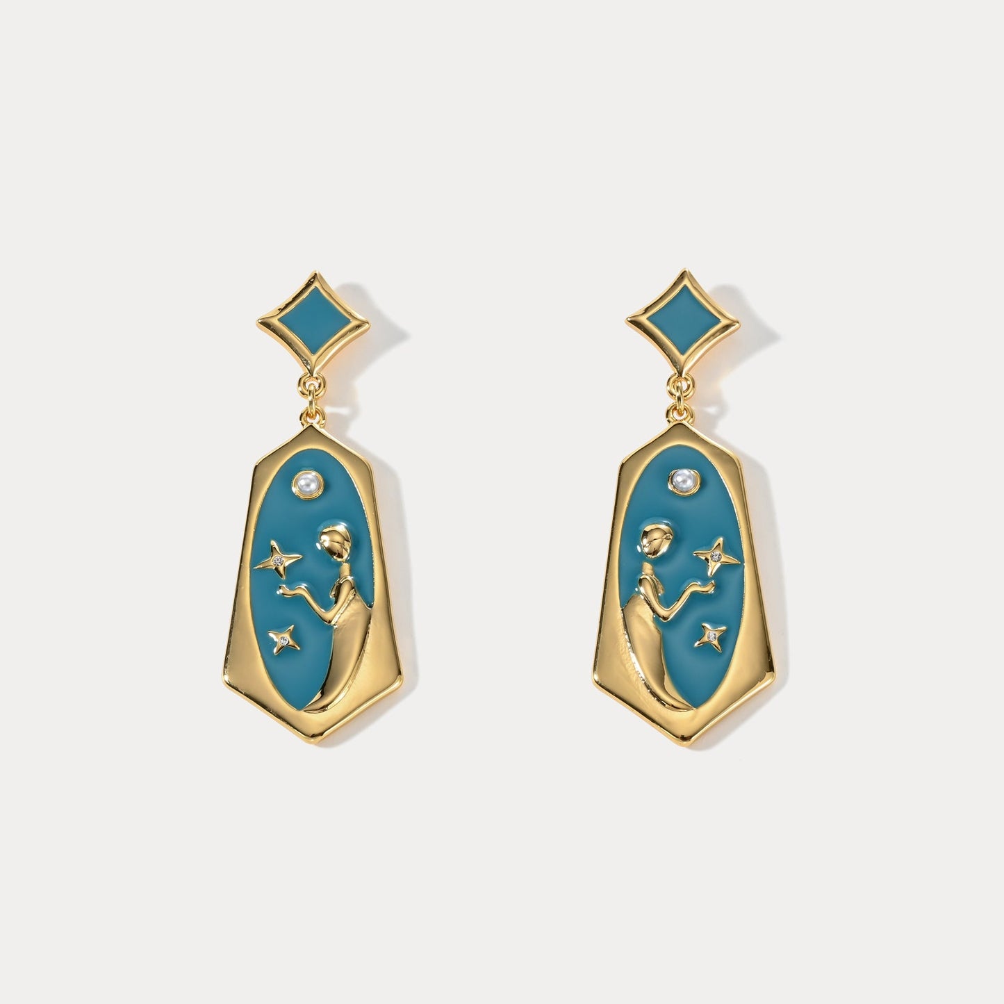 Virgo Enamel Earrings