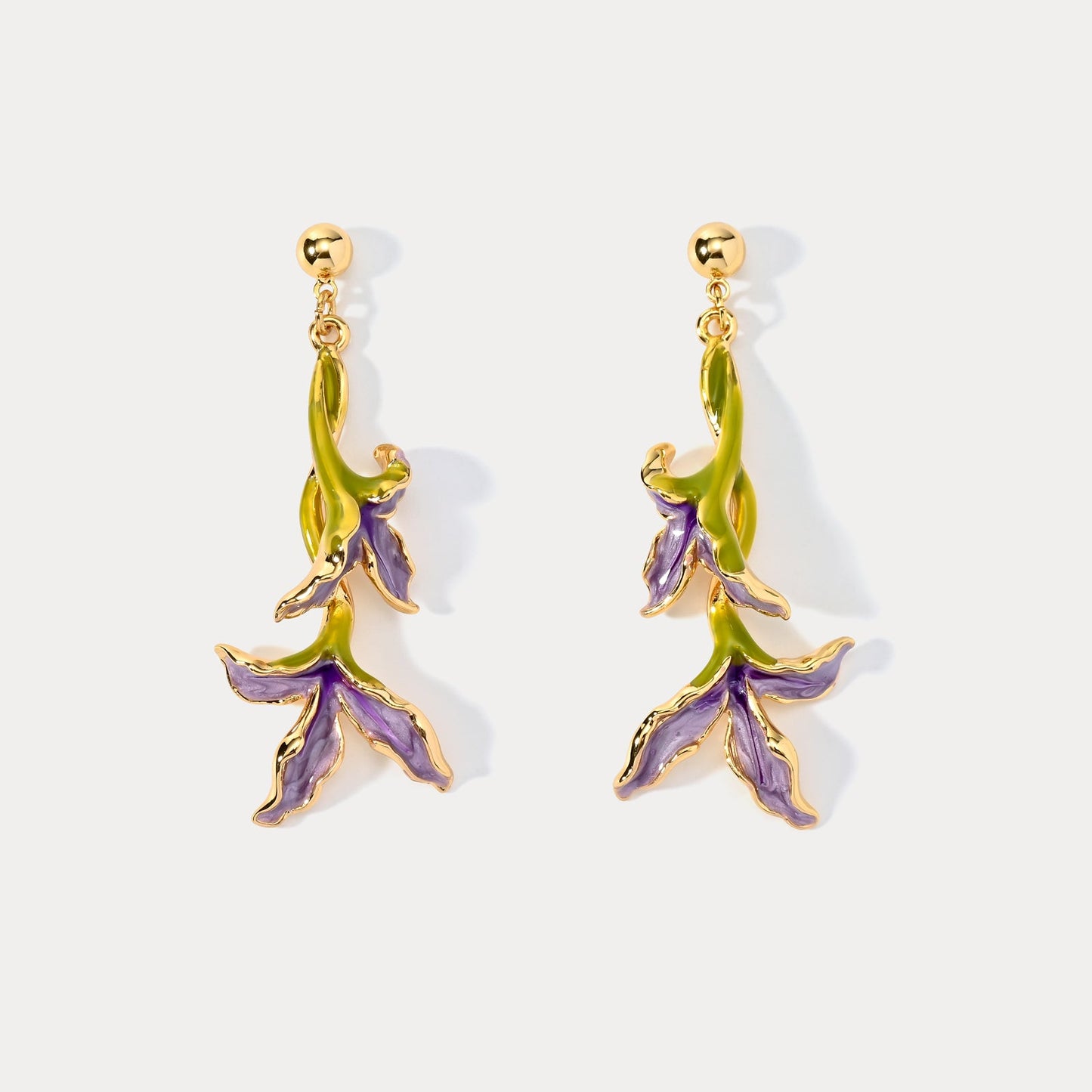 Iris Flower Earrings