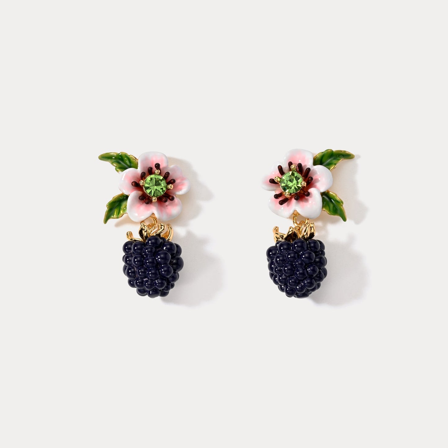 Blackberry Flower Earrings