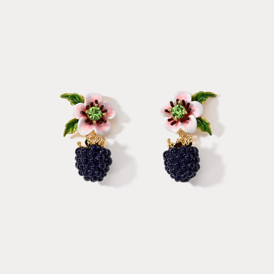 Blackberry Flower Earrings