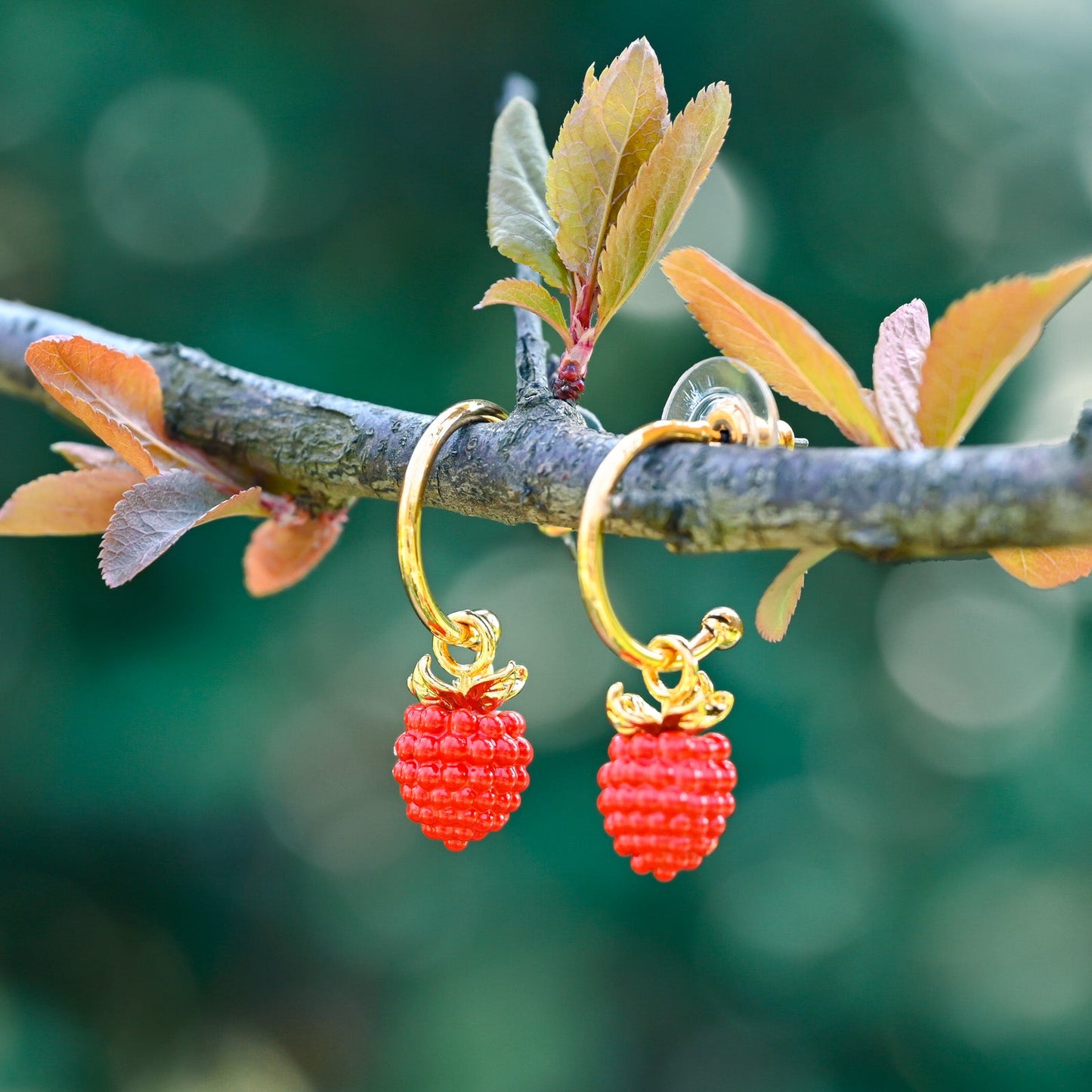 Raspberry Earrings