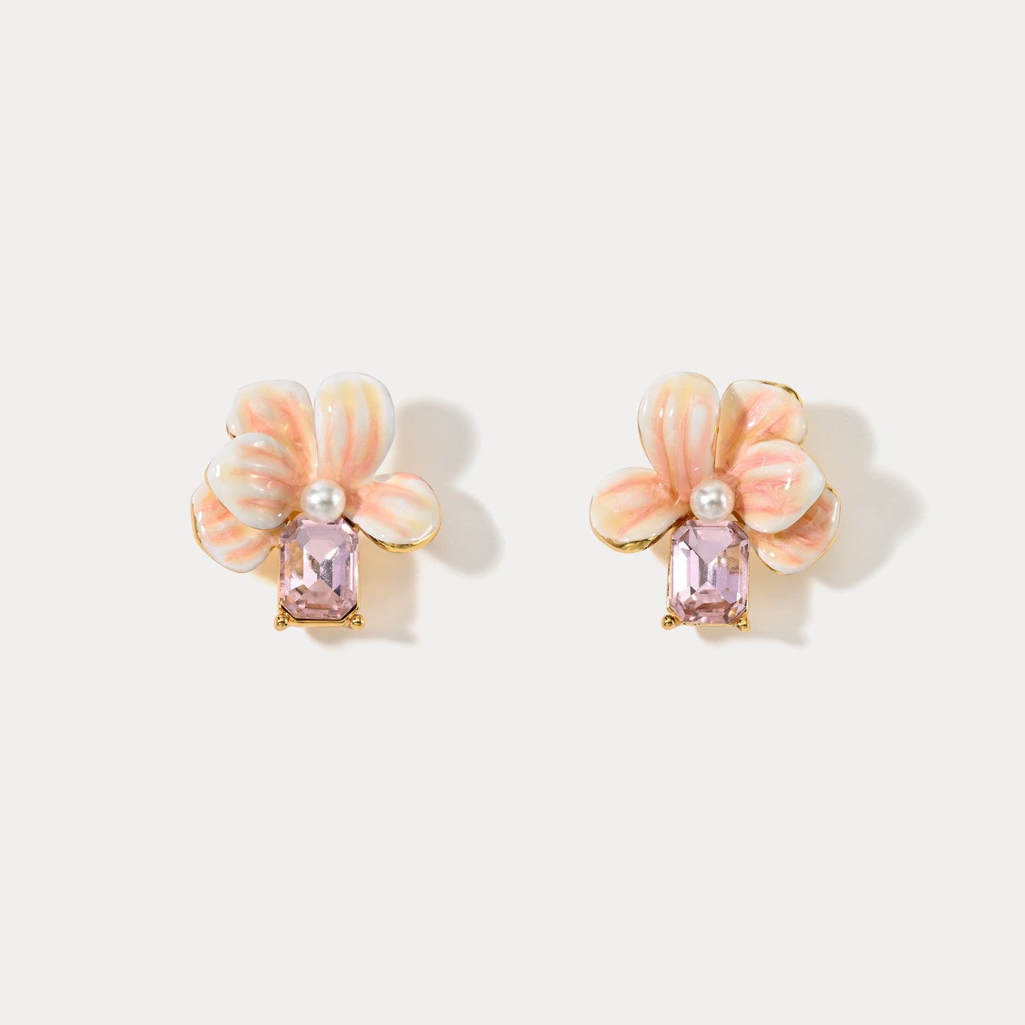 Flower Crystal Earrings