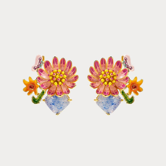 Daisy Blossom Stud Earrings