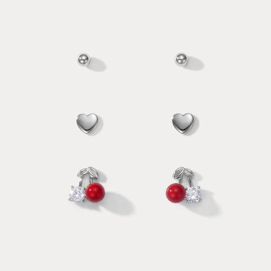 Cherry Earrings Set