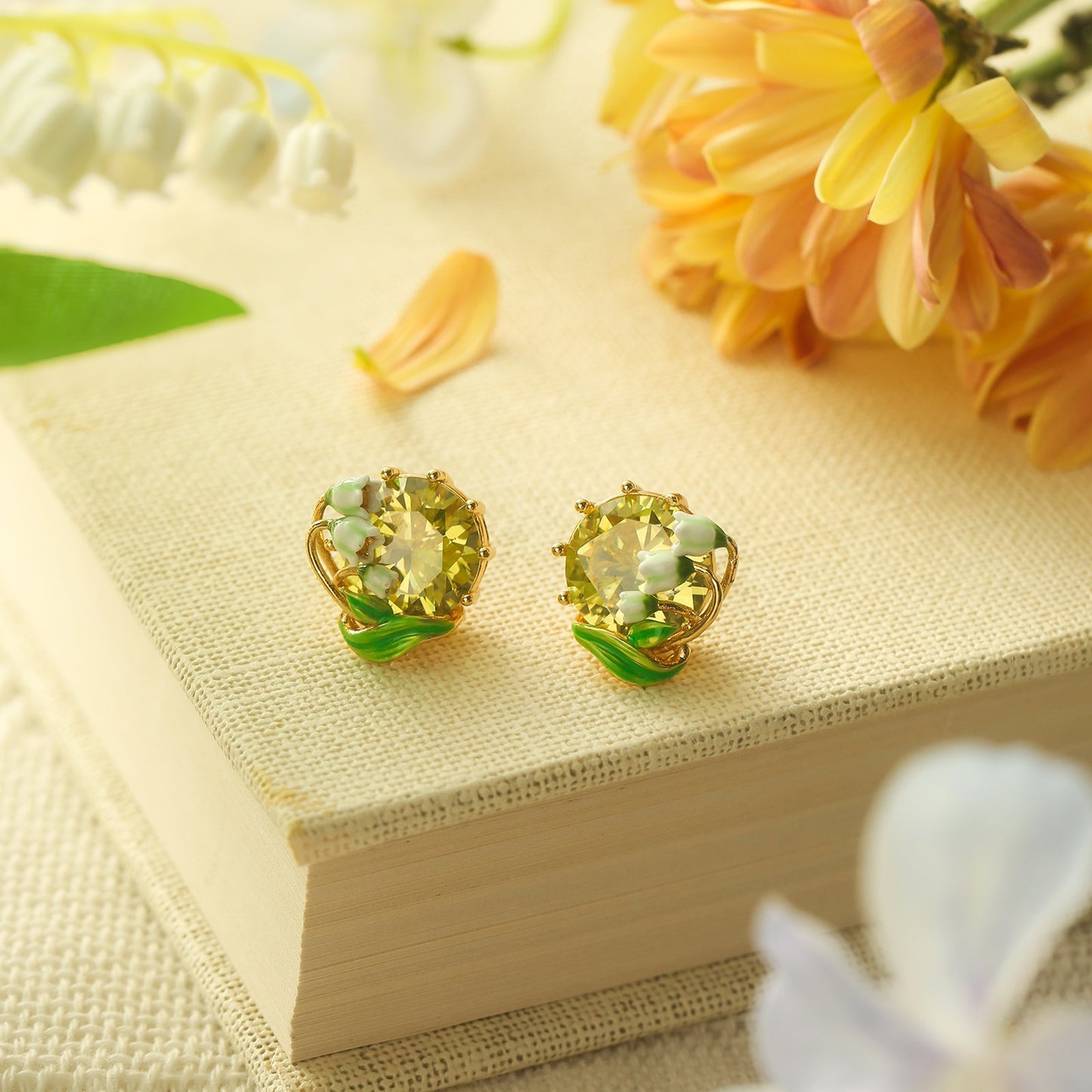 Lily of the Valley Citrine Earrings