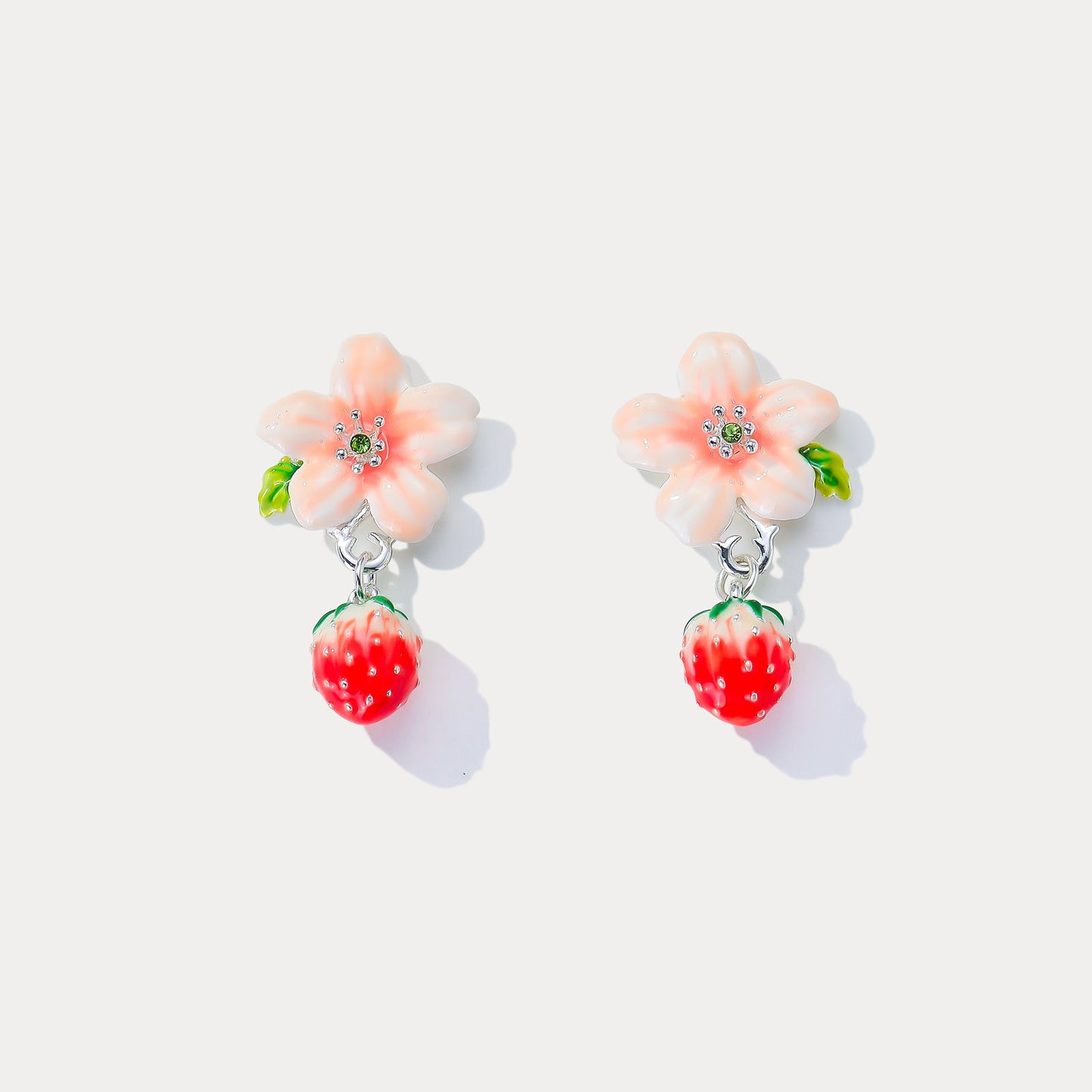Strawberry Flower Earrings