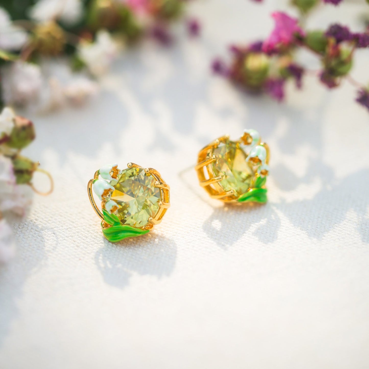 Lily of the Valley Citrine Earrings