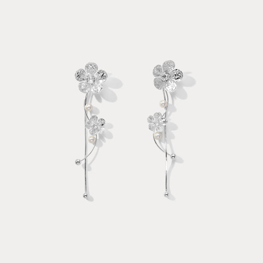 Flowers Tassel Earrings