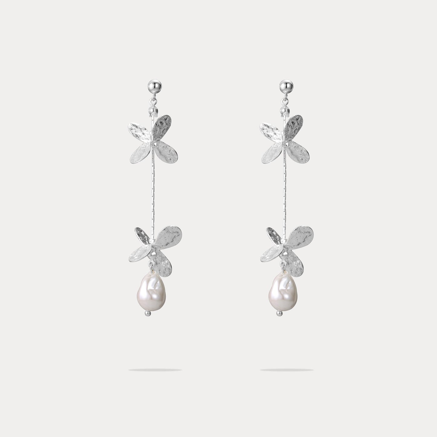 Silver Pearl Earrings