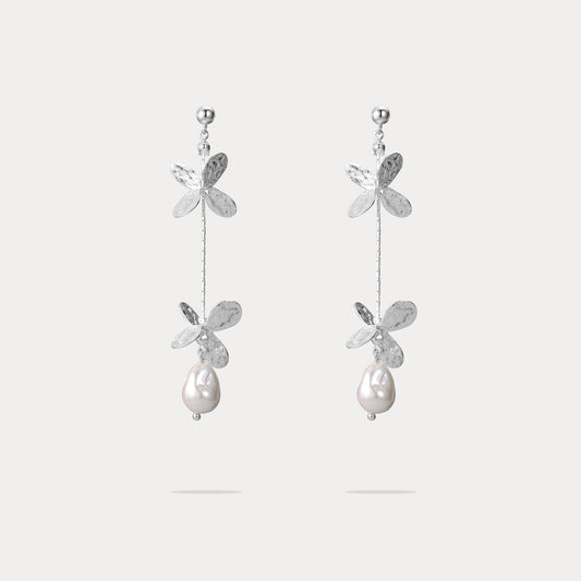Silver Pearl Earrings