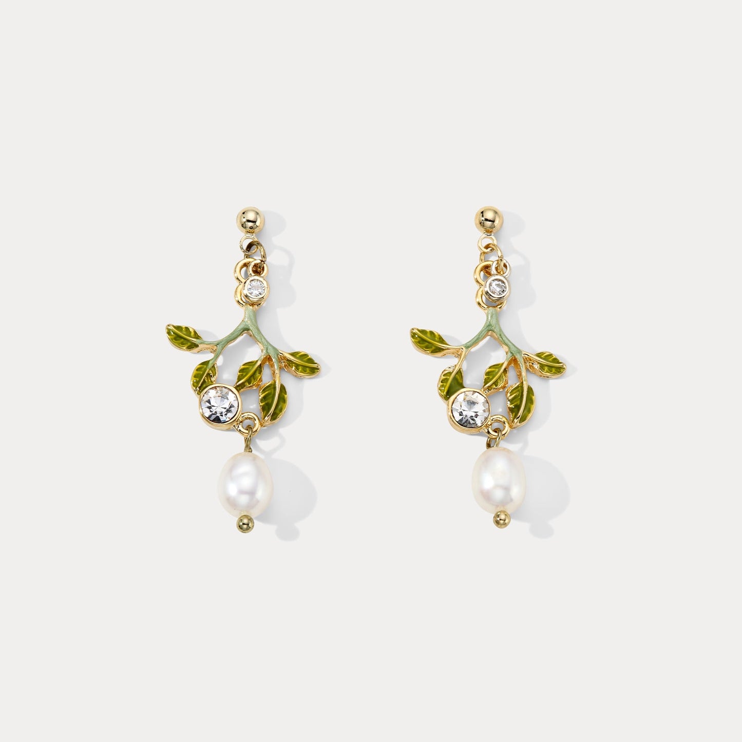 Leaf Pearl Earrings