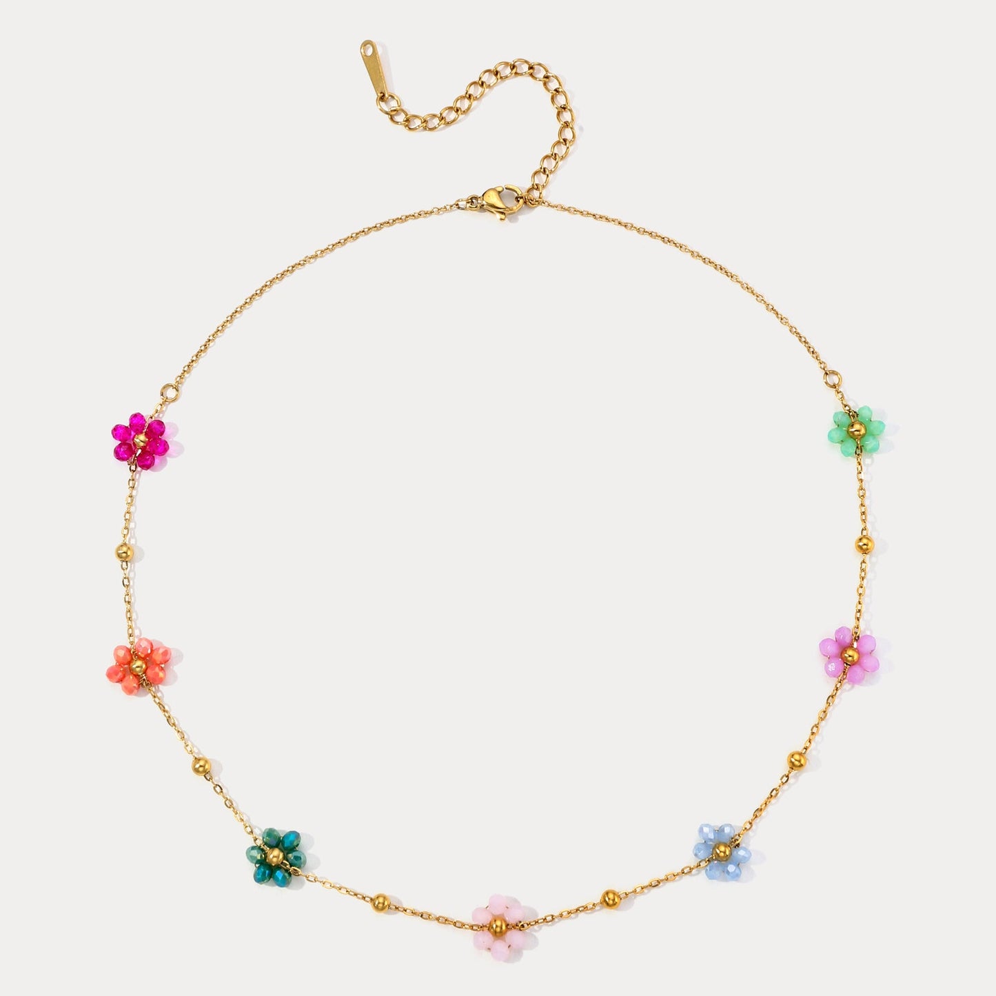 Flower Beaded Necklace