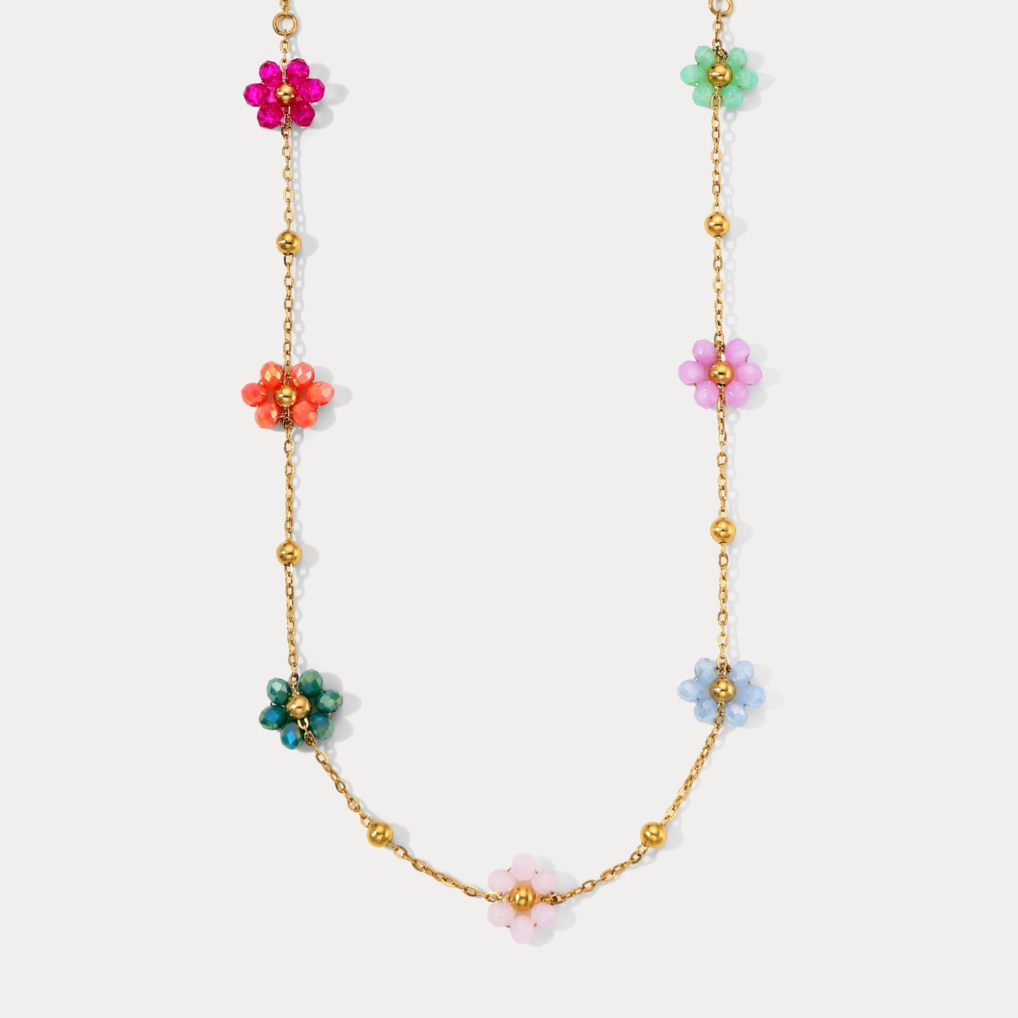 Flower Beaded Necklace