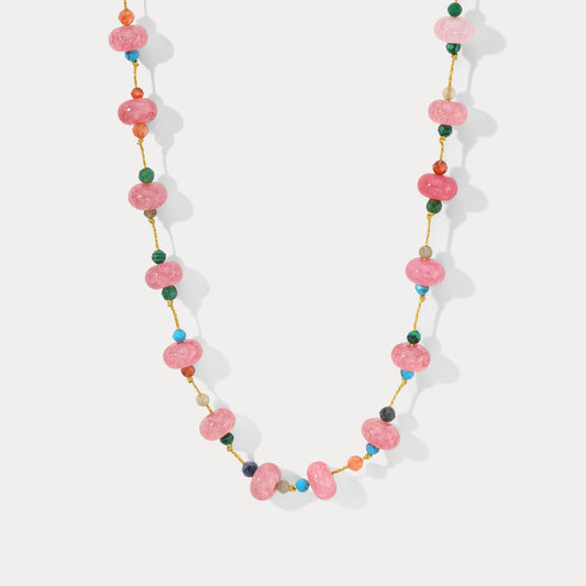 Rose Quartz Beaded Necklace