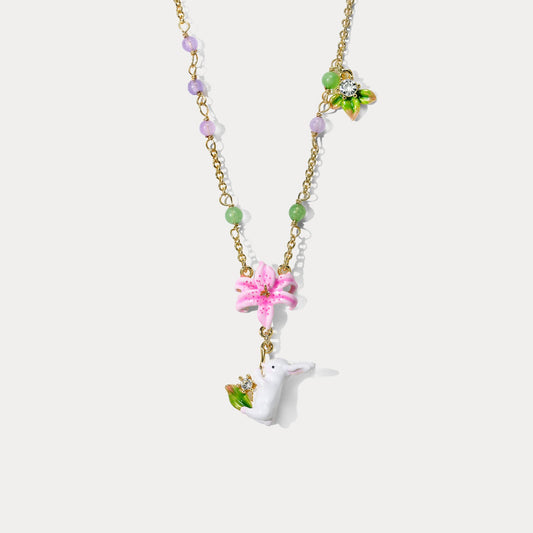 Lily Rabbit Necklace