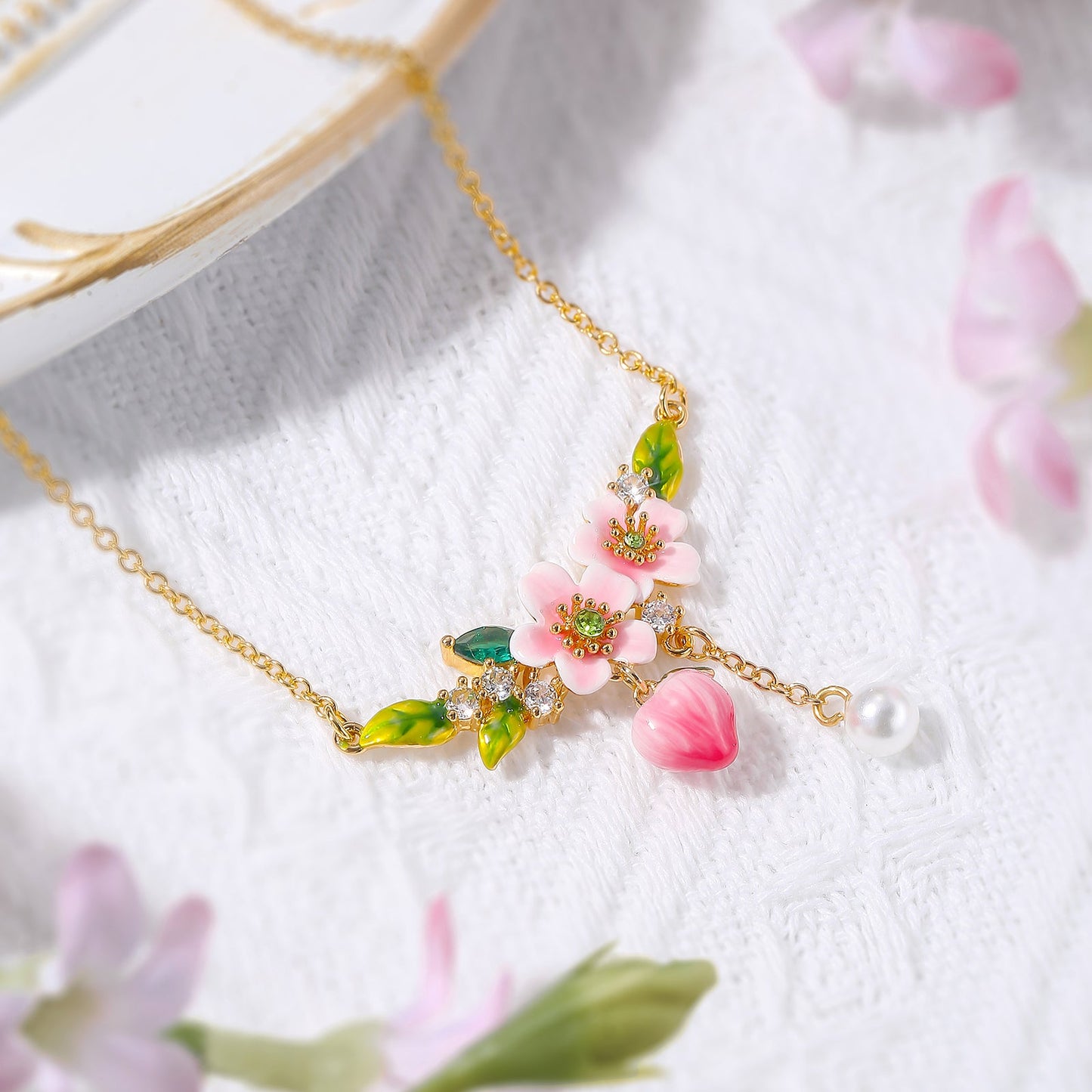 Peach Blossom Necklace