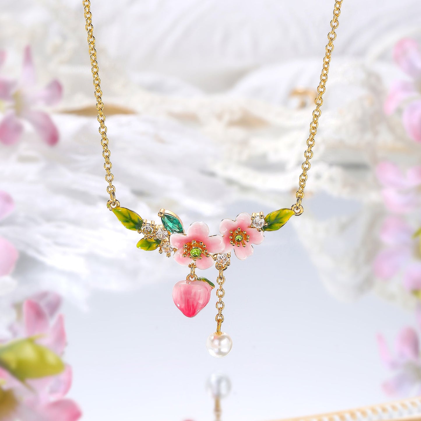 Peach Blossom Necklace