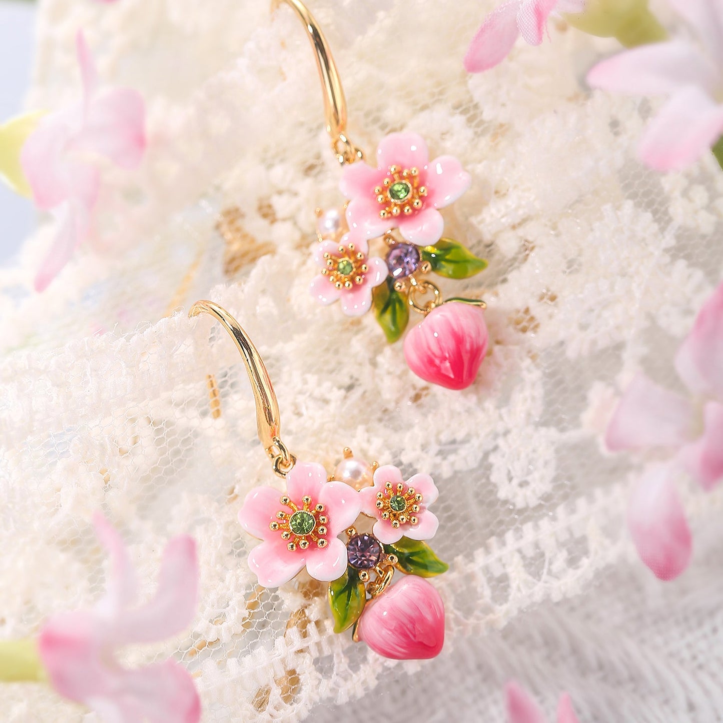 Peach Blossom Earrings