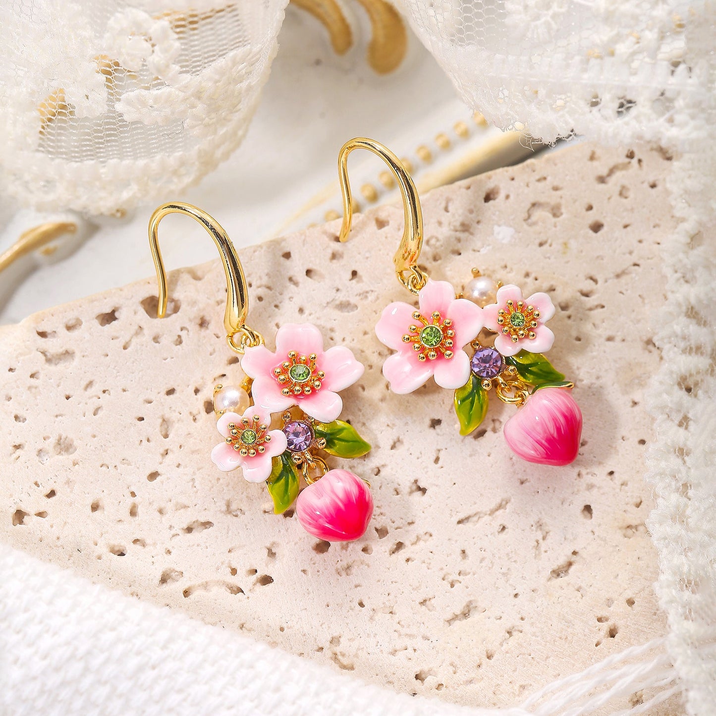 Peach Blossom Earrings