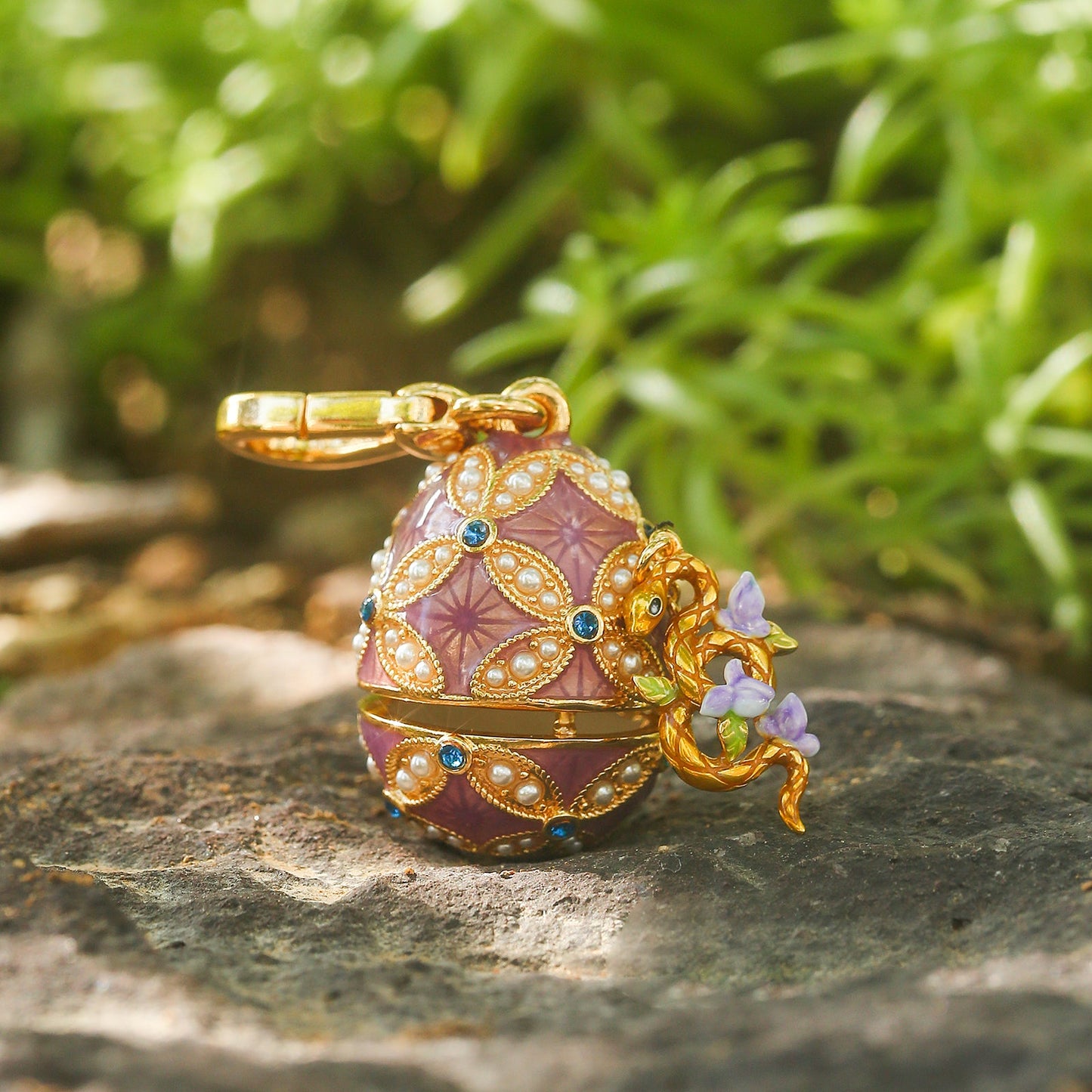 Snake Egg Locket Necklace