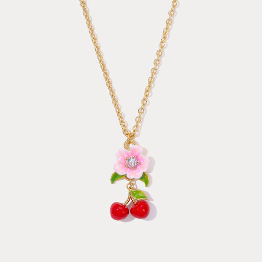 Flower Cherry Necklace