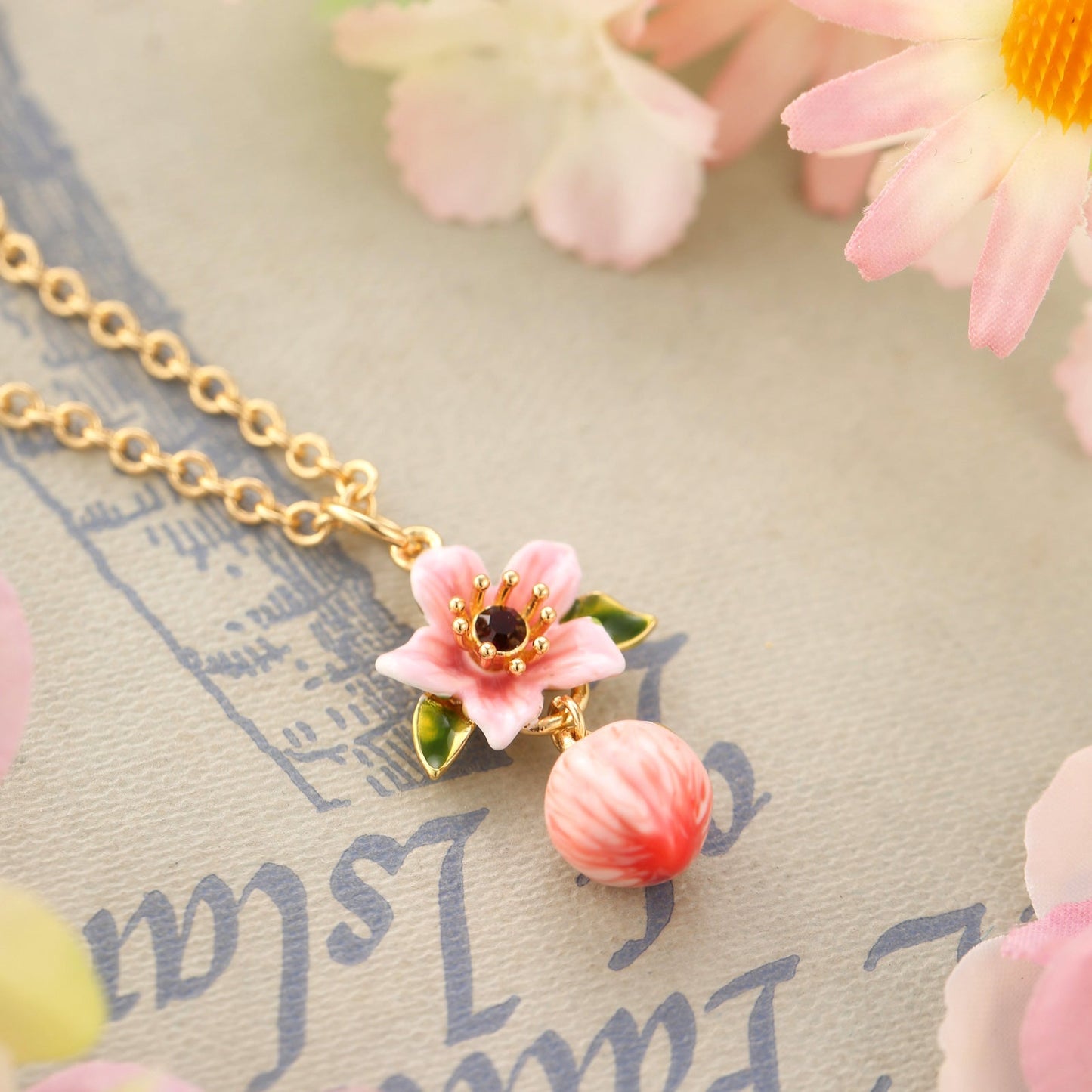 Peach Blossom Necklace