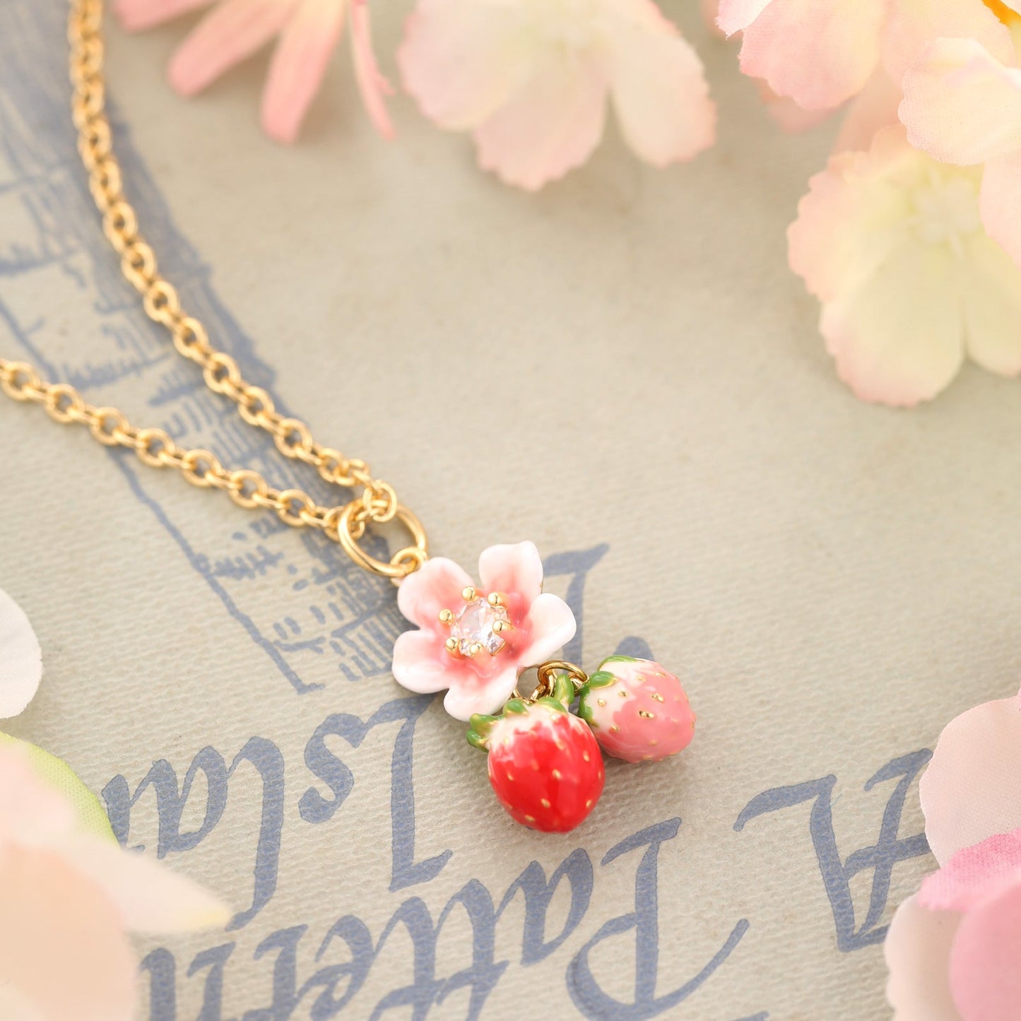 Strawberry Blossom Necklace