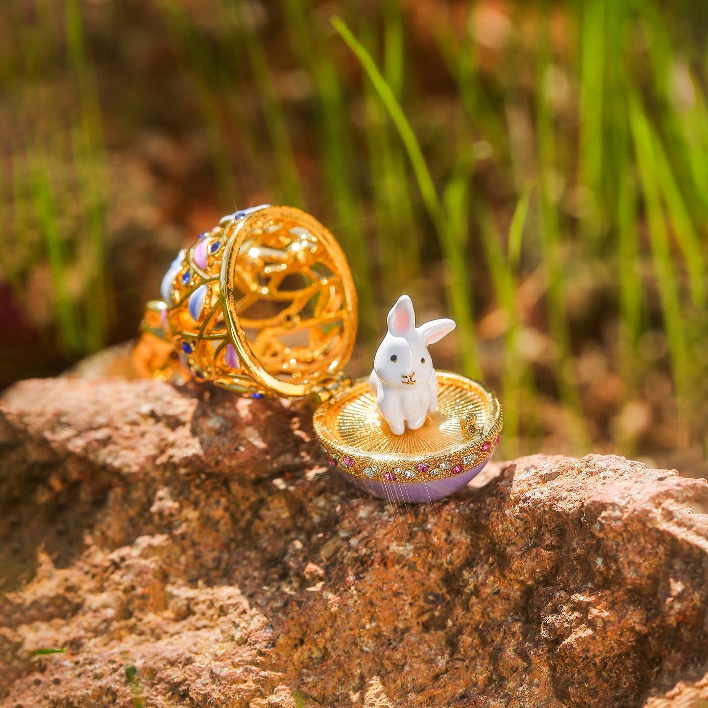 Rabbit Egg Locket Necklace