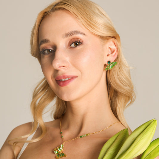 Green Butterfly Earrings