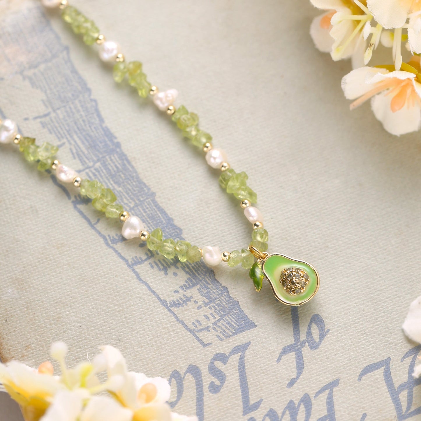Pearl Avocado Necklace
