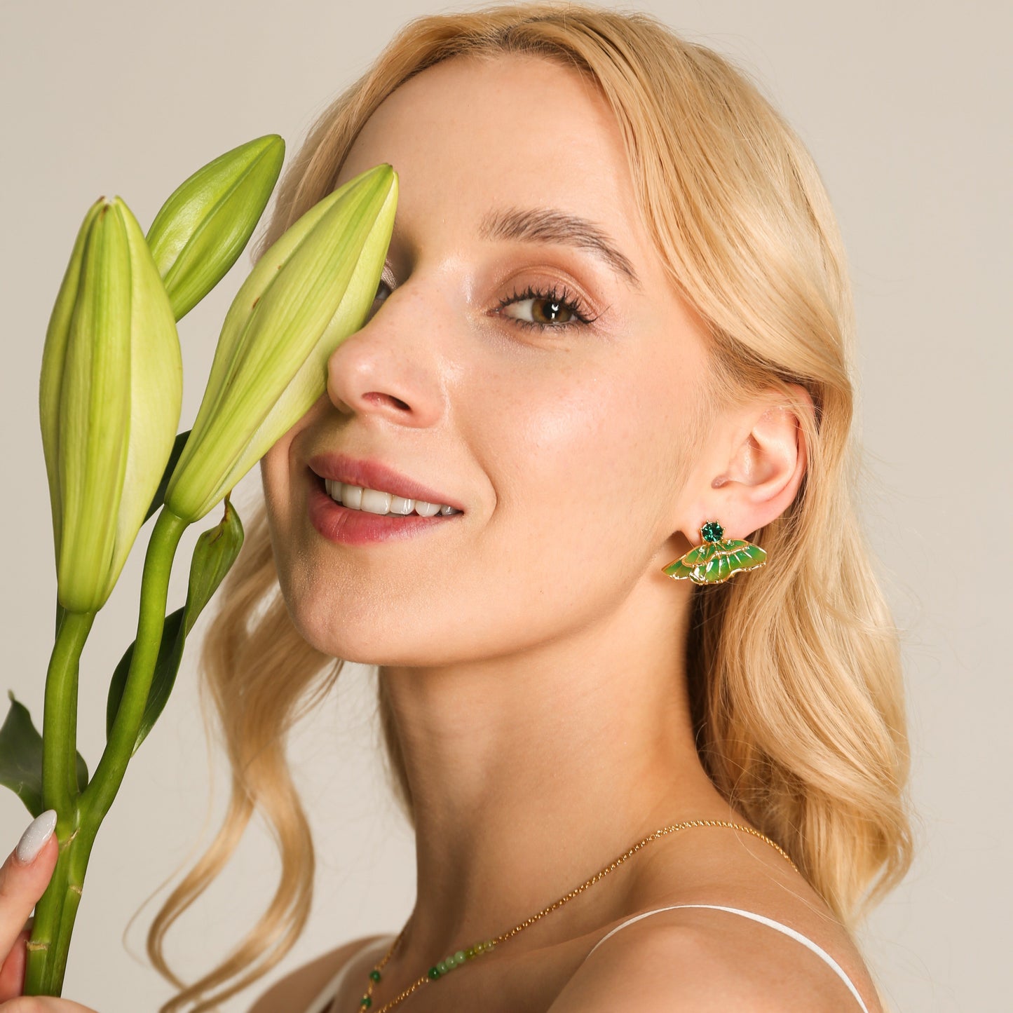 Green Butterfly Earrings
