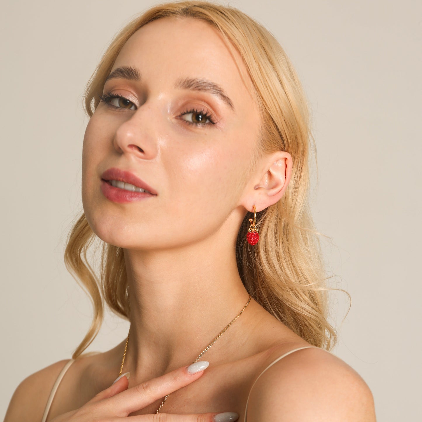 Raspberry Earrings