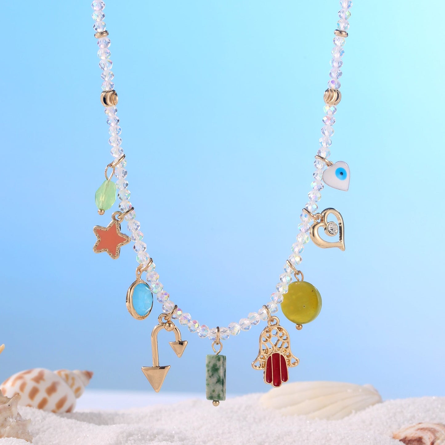 Evil Eye Colorful Beaded Necklace