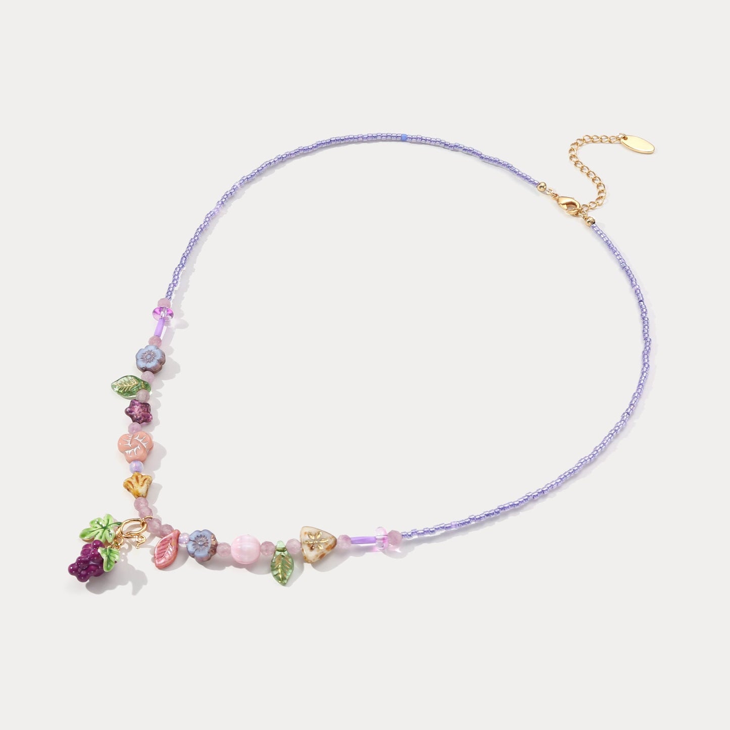 Czech Bead Grape Necklace