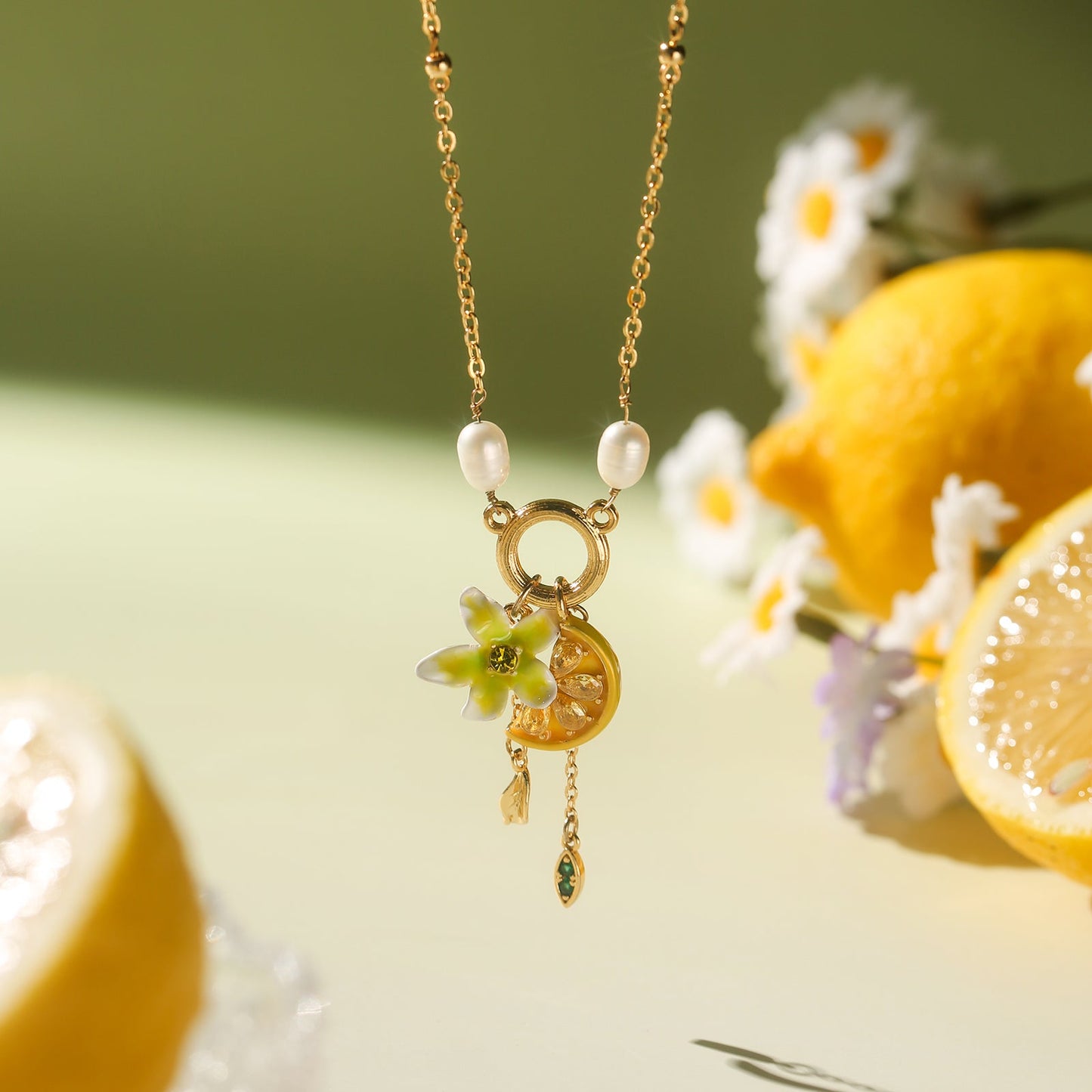Lemon Flower Necklace