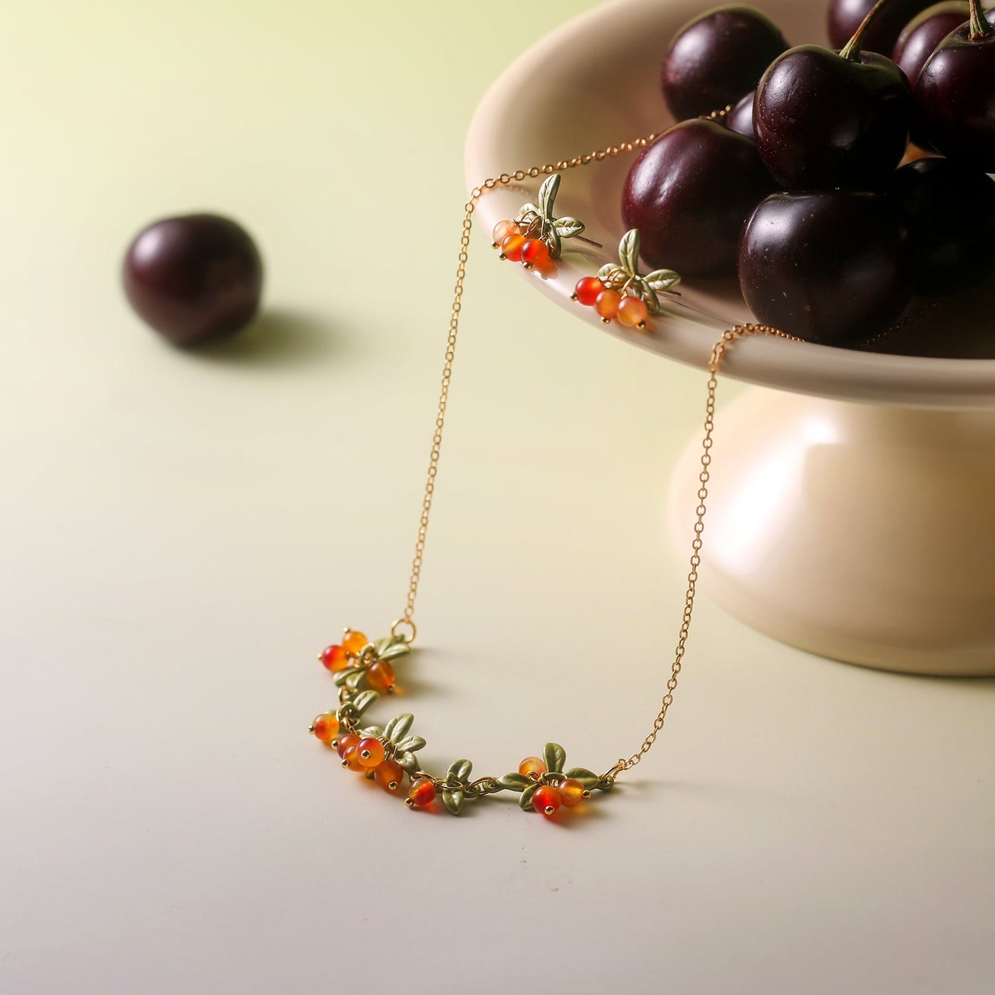 Orange Berry Necklace