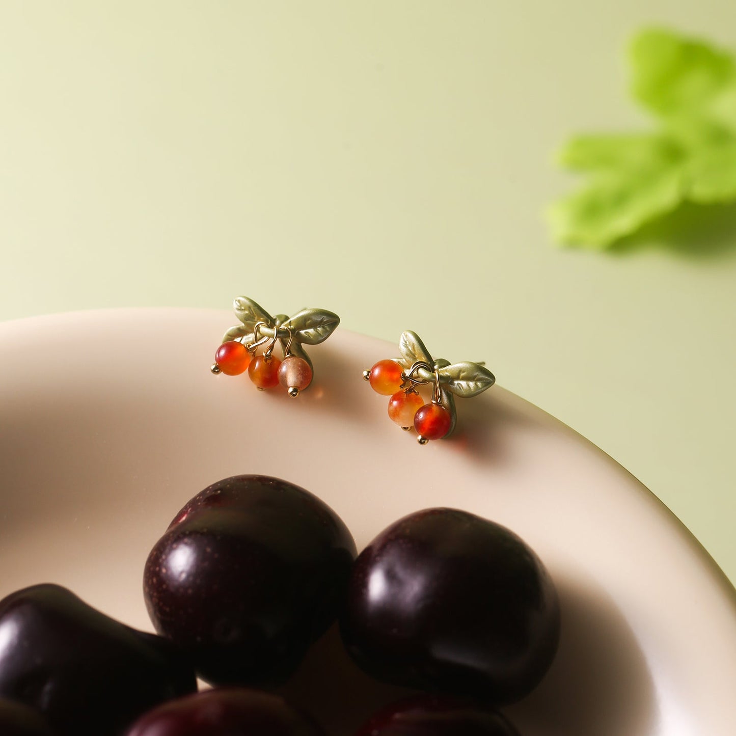 Orange Berry Earrings