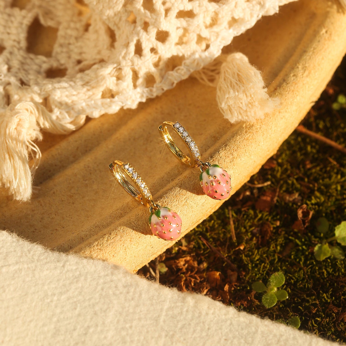Strawberry Drop Earrings