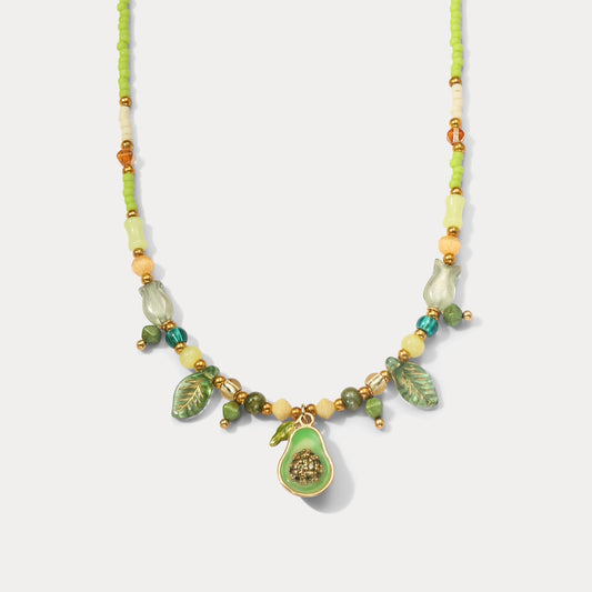 Avocado Bead Necklace