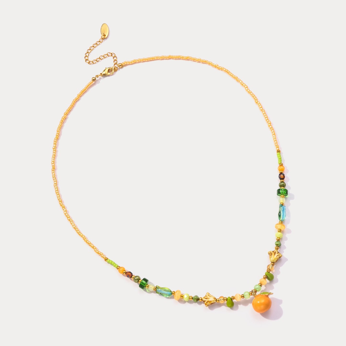 Orange Beaded Necklace