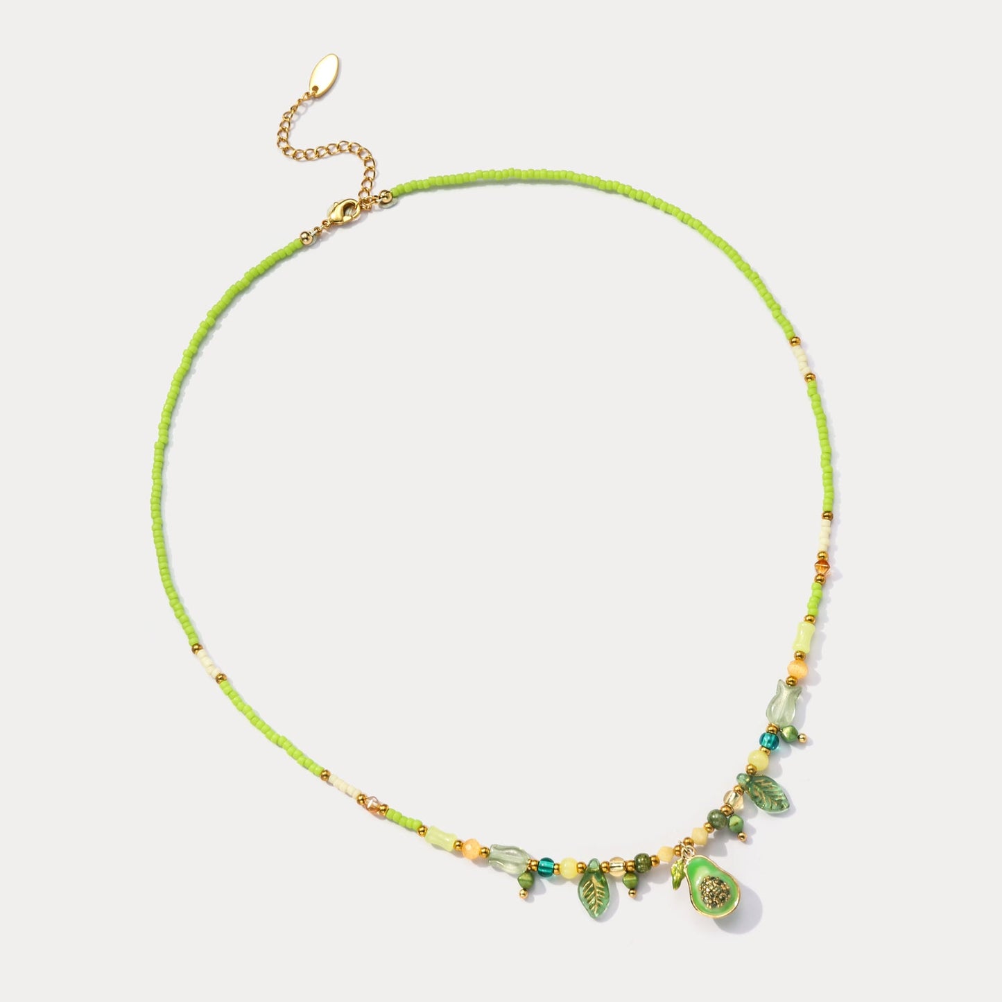 Avocado Bead Necklace